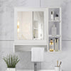 Mirrored Bathroom Cabinet LED White 1/2/3 Doors Mounted Cupboard Wall Mounted