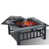 Garden Patio Metal Firepit Heater Stove Outdoor Chimnea BBQ Grill Brazier Table