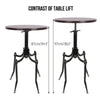 Metal Wooden Dining Table Set Faux Leather Bar Stool Chair Kitchen Coffee Bistro