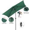 2x3m Rectangle Garden Parasol with Base Set Beach Umbrella Sun Shade Crank Tilt
