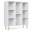 Wooden Bookcases 8 Cubes Storage Bookshelf White Living Room Shelving Unit