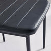 2Pcs Black&White Faux Leather Dining Chairs Dinning Room Metal Leg Padded Seat