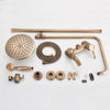 Antique Brass Shower Faucet Set Bathroom Mixer Tap Handheld Sprayer Rain Head UK