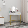 Vanity Dressing Table Makeup Desk with Mirror Drawers Bedroom Furniture White