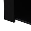Modern High Gloss Bedside Table 6 Storage with Door Nightstand Cabinet LED Light