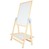 Kid Wooden Folding Double Sided Magnetic Drawing Board Easel with Stickers