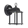New Black Metal & Glass Outdoor Waterproof Lantern Wall Light Lamp Garden Porch