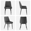 2 Luxury Dining Chairs Metal Leg Diamond Seat High Back Velvet/ Faux Leather