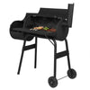 Barbecue Grill Charcoal BBQ Grill Trolley w/ Wheel Portable Garden Camping Party