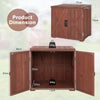 Outdoor Storage Shed Garden Patio Wood Utility Tool Cabinet W/Double Doors Brown