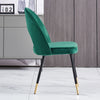 Dining Table & Chairs Set 4/6 Velvet Fabric Padded Seat Kitchen Furniture