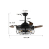 Vintage Ceiling Fan Lights Retractable Blades Chandelier 6 Speeds Remote Control