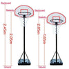 Free Standing Basketball Net Hoop Backboard Adjustable Stand Set Wheels Portable