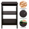 3-Tier Multifunctional Nightstand Stable Sofa Bed Side Table with Storage Shelf