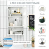 3-Tier Bathroom Cabinet Wall Mounted Storage Organizer Adjustable Shelves