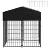 Dog Kennel Welded Wire Heavy Duty Dog House with Roof Cover Steel Fence 50" 98"