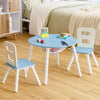 3PCS Kids Table and Chair Set Children Study Drawing Desk W/ Hidden Mesh Storage