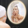 600mm Round Bathroom Mirror Smart LED Backlit Antifog Shower Room Mirror Memory