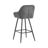 2* Velvet Bar Stools Breakfast Bar stool Pub Chairs Padded Seat Metal Leg CLIPOP