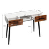 Industrial Console Table Accent Dressing Table Sofa Side Display Desk W/2 Drawer