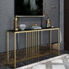 Slim Hallway Console Table Marble Metal Narrow Modern Side Sofa Industrial Stand