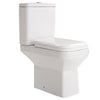 Modern Bathroom Square Toilet Close Coupled WC Soft Close Seat Short Projection