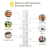 7 Tier Bookshelf Display Bookcase Tree Shaped Storage Rack Shelves Plant Stand