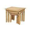 Corona Pine Nest of Tables Set of 3 Occasional Coffee Side Table Waxed Mexican