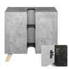 Bathroom Under Sink Vanity Unit Basin Cabinet Cupboard w/ Storage Shelves Grey