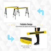 Set of 2 Foldable Saw Horse Steel Frame w/ Anti-Slip Platform Handle Home DIY