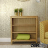 Stockholm Oak Bookcase | Small Low Storage Bookshelf | Light Wood Retro