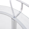 Silver Drinks Trolley 2 Tier Glass Rack Display Storage Kitchen Bar Serving Cart