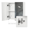 Mirrored Bathroom Cabinet Double Full Door Cupboard Storage Shelf Wall Mounted