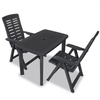 Garden Bistro Set Table & Chairs Set Coffee Table 3 Piece Folding Chair Outdoor