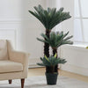 125cm Large Artificial Cycas Palm Tree with Pot Fake Plant Indoor Outdoor Decor