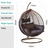 Hanging Egg Chair With Stand Cushion Indoor Outdoor Rattan Garden Swing Chairs