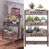 Rustic Wooden Plant Stand Tired Planter Box Seed Boxes Growing Container Balcony