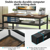 Office Computer Desk with Wire Gauze Storage Shelf PC Laptop Study Writing Table