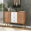 Modern Sideboard Cupboard with 3 Drawers 2 Doors,Storage Cabinet for hallway UK