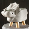 Kid's Fabric Animal Footstool Padded Cushion Rest Bedroom Pouffe Dinosaur Stool