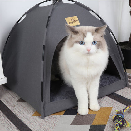 Puppy Dog Cat Kennel Bed Cushion SoftMattress Cave Tent House Pet Cat Igloo Cage