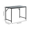 Computer Laptop Table Desk Wood Top Study Office Home Workstation Black/White