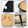 3-Tier Round End Table Coffee Snack Table Rustic Storage Side Table Nightstand