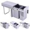 Pulll Out Cabinet Door Kitchen Waste Recycling Bin Set Soft Close 40/30L