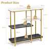 4-Tier Metal Console Table Sofa Side Table Storage Shelf Hallway Display Rack