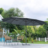Extra Large 4.6M Garden Parasol Patio Umbrella Double Side Sunshade Sofa Outdoor