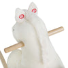 Kids Plush Rocking Horse Pony Moving Mouth Sounds Children Riding Toy w/ Handle