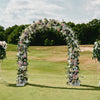 Large Steel Garden Arch Arbor with Scrollwork Leaf Flower Wedding Stand Proposal