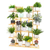 Extra Large 9 Tier 17Potted Bamboo Plant Stand Corner Shelf Garden Flower Holder