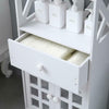 Bathroom Wooden Shelf Cabinet Cupboard White Bedroom Storage Unit Free Standing